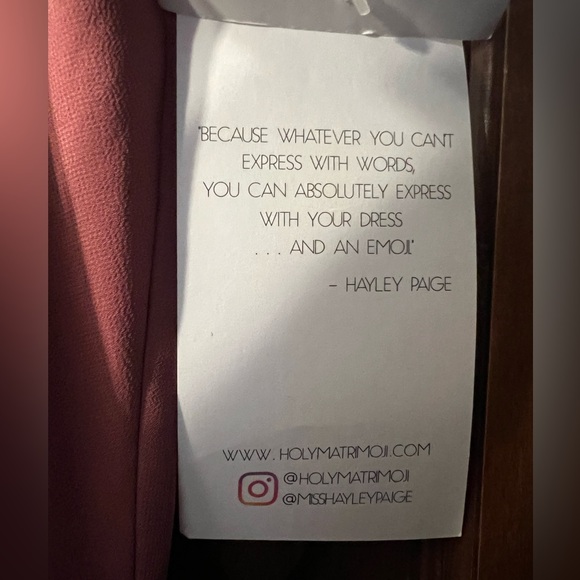 Hayley Paige Occasions Chiffon Bridesmaid Dress Berry Style 52151 Size 14 NWT - Picture 9 of 12